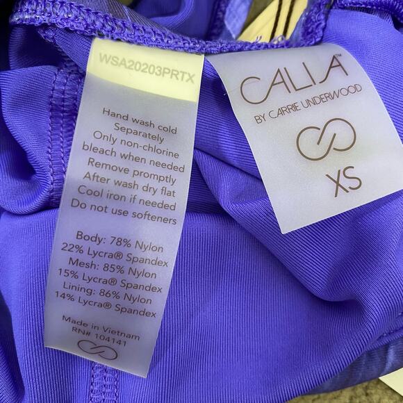 CALIA Reversible Knot Top Swimsuit Radiant Ombre Padded Bikini Lined Womens XS - Picture 6 of 8